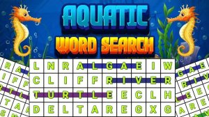 Aquatic Word Search Puzzle