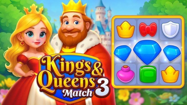 Kings and Queens Match 3 Puzzle Game