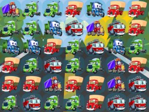 Cartoon Trucks Match 3 Puzzle Game - Puzzle Game