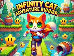 Infinity Cat Adventure Runner Online Arcade Game