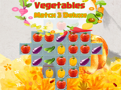 Vegetables Match 3 Deluxe Puzzle Game
