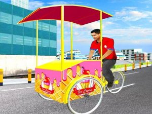 City Ice Cream Man Free Delivery Simulator Game 3 Online Arcade Game
