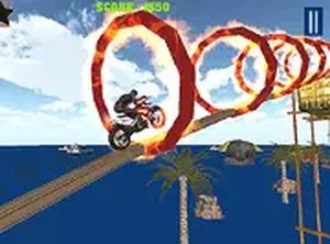 High-Speed Motorcycle Stunt Racing